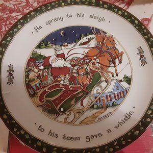 Susan Winget  "A Christmas Story" footed cake plate
